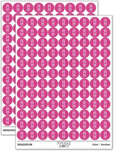 Miniatura 15 de Vendaje de lesiones médicas más de 200 calcomanías redondas - acabado mate - tamaño de 0.50 pulgadas - naranja