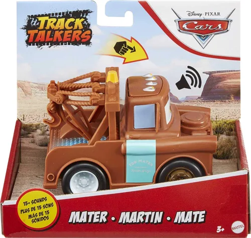 Miniatura 6 de Disney Cars Toys Track Talkers Mater, 5.5 pulgadas, auténtico camión de remolque del personaje favorito de la película con efectos de sonido, regalo