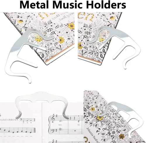 Miniatura 4 de Etiquetas de notas extraíbles para teclado de piano, 88 teclas para guías de notas para principiantes, hechas de silicona, viene con clip de libro