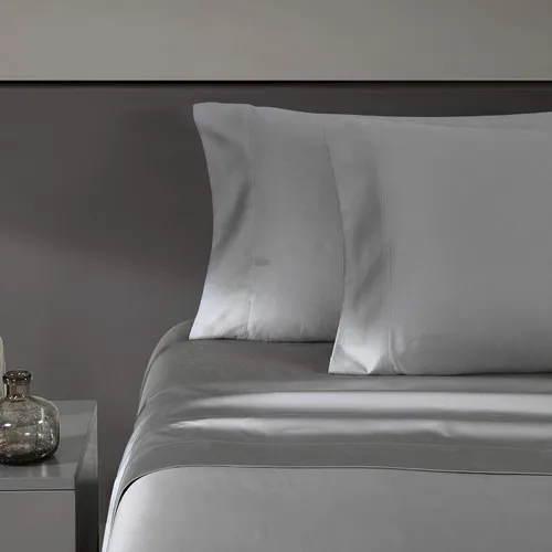 Miniatura 23 de Vera Wang - Juego de sábanas Queen, ropa de cama de lujo de algodón satinado, 800 hilos, juego de ropa de cama suave y lisa (Beige, Queen)