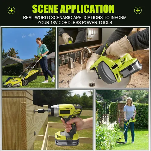 Miniatura 7 de Paquete de 2 baterías de repuesto actualizadas de 8.0 Ah para Ryobi de 18 V, batería de iones de litio ONE+ Plus P102 P103 P104 P105 P106 P108 P107