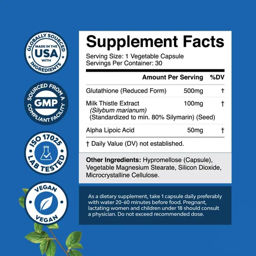 Miniatura 2 de Natures Craft Paquete de suplemento reducido de glutatión con ácido glutámico y proteína de colágeno múltiple en polvo para mujeres y hombres sin