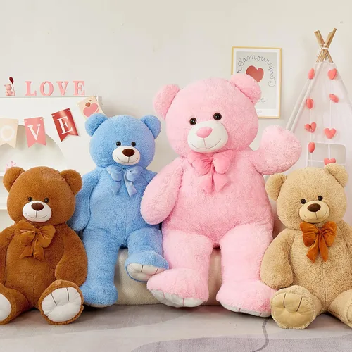 Miniatura 6 de MaoGoLan Oso de peluche gigante de 47 pulgadas, gran oso de peluche clásico para novia, novio, niños, 4 pies grande de peluche para decoración
