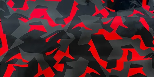 Miniatura 7 de Película adhesiva de vinilo de camuflaje geométrico para automóvil, color rojo, negro y gris con adhesivo de liberación de aire, kit de herramientas