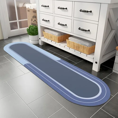 Miniatura 35 de MontVoo Alfombra de baño antideslizante, de secado rápido, resistente a las manchas para el suelo del baño, alfombra de ducha de fácil cuidado