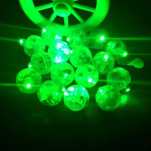Miniatura 3 de Neo LOONS® 100 unids/lote 100 x verde redondo llevó bola lámpara globo luz largo tiempo de espera para linterna de papel globo luz fiesta boda