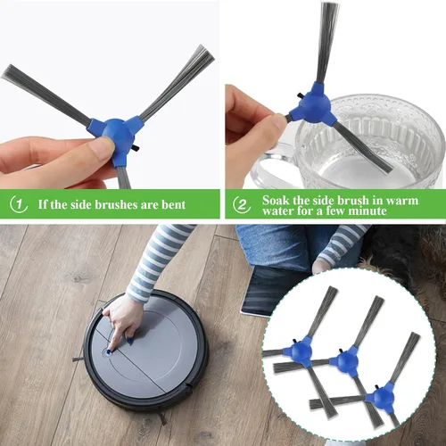 Miniatura 5 de Cepillo lateral - Repuesto para Eufy RoboVac 11S, 12, 15T, 15C, 25C, 30, 30C, 35C, 11S Max y 25C Max. G10, G20, G30, Edge, G30 Hybrid, Reemplazo