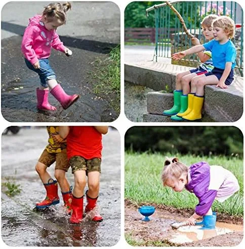 Miniatura 7 de HugRain Botas de lluvia ligeras y adorables para niños pequeños