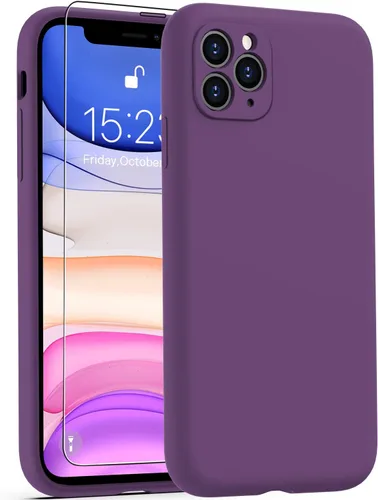 Miniatura 47 de DEENAKIN Funda de silicona compatible con iPhone 12 con protector de pantalla, mejora la protección de la cámara, funda protectora suave y flexible