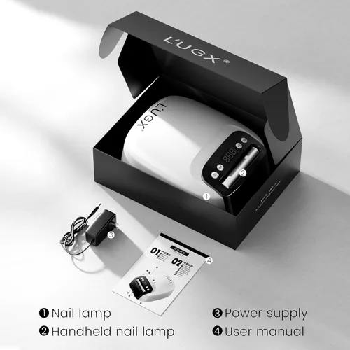 Miniatura 5 de L'UGX Lámpara de uñas LED UV 2 en 1, luz UV para uñas de gel, secadora de uñas con luz de gel de mano para esmalte de uñas, perfecta para manicura