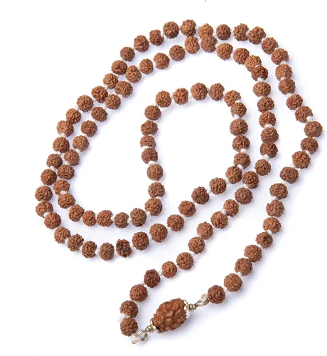 Miniatura 4 de Wonder Care - Cuenta original de Rudraksha nepalí/cuentas de Rudraksha Natural Rudra Rudra Religioso Rosario, Pequeño, Madera, Sin gemas.