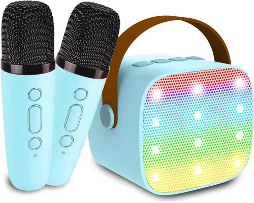 Miniatura 15 de Karaoke Machine for Kids, Mini Karaoke Machine for Kids Adults, Portable Bluetooth Speaker with 1 Wireless Microphones, Christmas Birthday Toys