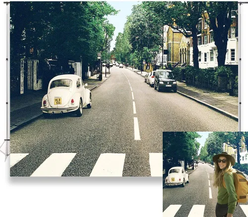 Miniatura 8 de Fondo de banda musical de 6 x 4 pies, fondo de calle, fondo de carretera ocupada, Retrato para adultos, cabina de fotos, grabación de video, papel