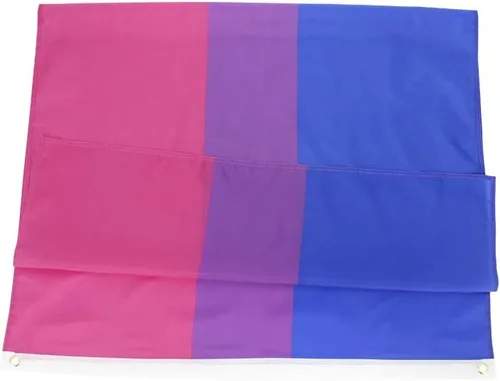 Miniatura 2 de Flaglink Bandera de orgullo bisexual de 3 x 5 pies - Paquete de 2 pancartas de arcoíris bi Paquete de 2 bisexuales