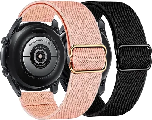 Miniatura 10 de Paquete de 2 correas de nailon para reloj inteligente compatibles con Samsung Galaxy Watch 7/6/5/4 1.732 in 1.575 in/Galaxy Watch FE/Watch 6 4