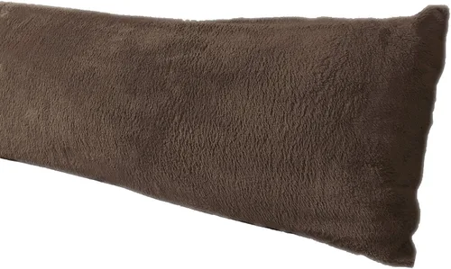 Miniatura 6 de Funda de almohada corporal extra suave, material sherpa/microfelpa, 20 x 54 pulgadas, cierre de cremallera (Bice)