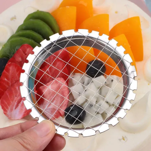 Miniatura 7 de Cortador de alimentos de acero inoxidable - Cortador de huevos, cortador de cubos de frutas, ensalada y tomate para huevos duros y papas