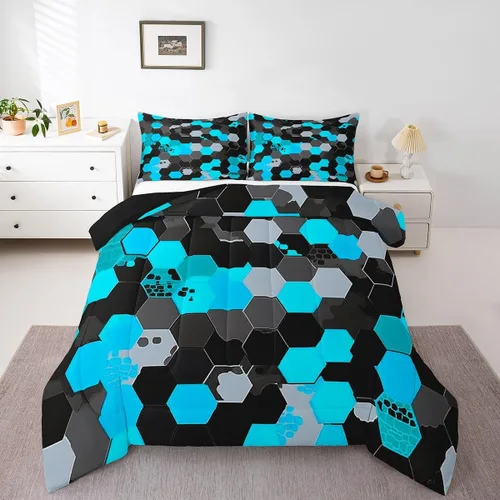 Miniatura 10 de Juego de edredón de camuflaje para niños, tamaño individual, para niños y niñas, juego de ropa de cama ligero con estampado de camuflaje militar