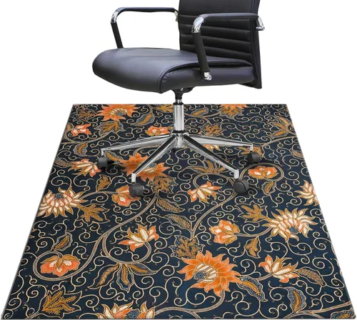 Tapete para silla de suelo de madera dura en casa, oficina, debajo del escritorio, para silla de videojuegos, ruedas fácil de enrollar, Mat-flores