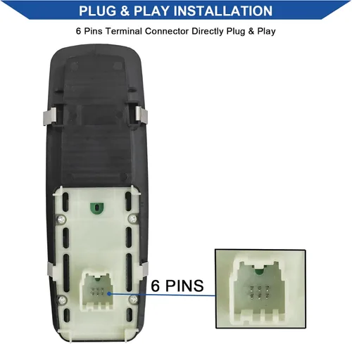 Miniatura 3 de Obaee Interruptor de elevalunas eléctrico para pasajeros 68086692AD compatible con Jeep Grand Cherokee 2014-2015, Dodge Durango 2011-2015, sustituye