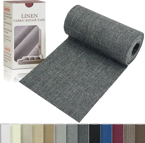 Miniatura 18 de Gheeidau Cinta de reparación de lino de 4 x 70 pulgadas, parche de tela de reparación de sofá autoadhesivo para muebles, sofás, cojines, sillas