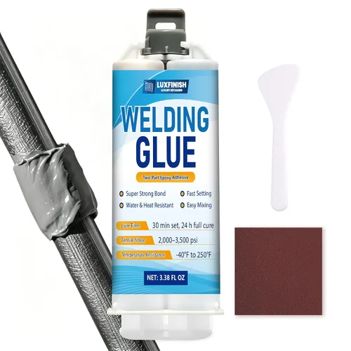 Kit de epoxi para soldadura en frío, resistencia industrial, adhesivo de fundición resistente y masilla de reparación de metales, súper rápido,