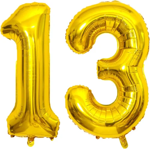 Miniatura 16 de Globo dorado grande de 40 pulgadas con letras del alfabeto de Mylar de aluminio de helio, globos de número grande para cumpleaños, aniversario