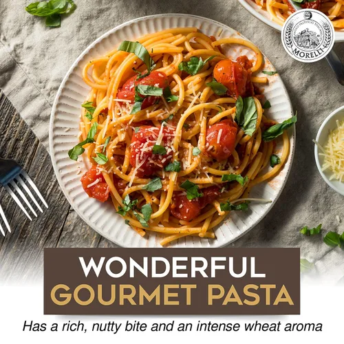 Miniatura 6 de Morelli Bucatini - Pasta italiana orgánica de primera calidad de Italia - Marca de pasta gourmet hecha a mano y familiar - Pasta de sémola de trigo