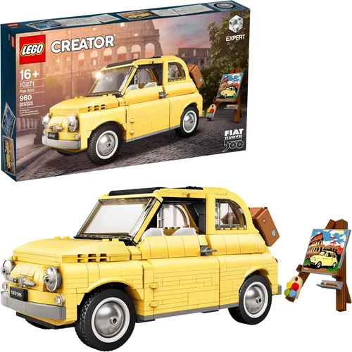 LEGO Creator Expert Fiat 500 10271 - Juego de construcción de autos de juguete para adultos y fanáticos de los kits de modelos, idea (960 piezas)