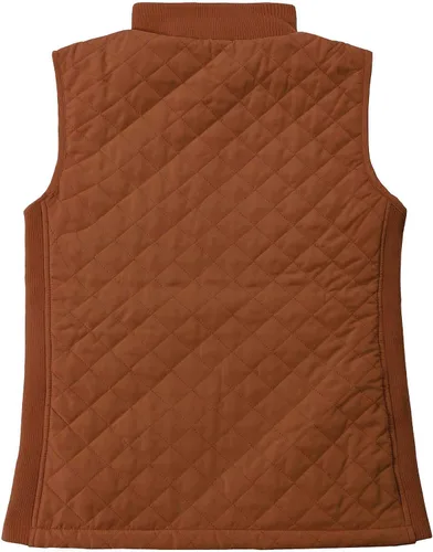 Miniatura 2 de Bienzoe Chaleco liviano sin mangas, acolchado, con cierre, casual, para mujeres con laterales elásticos.