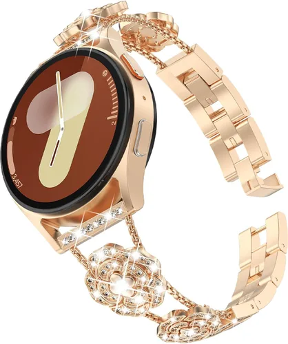 Miniatura 18 de KADES Compatible with Samsung Galaxy Watch 8/8 Classic / 7/6 / 5/4 Band, 40mm 44mm 45mm 47mm, Luxury Diamond Bracelet Chain Band for Women, Bling