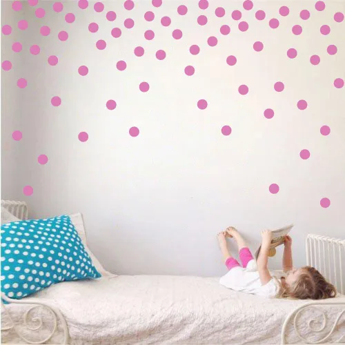 Miniatura 30 de Adhesivos decorativos de vinilo para pared, diseño de círculos de lunares, fácil de despegar y pegar, adhesivos decorativos extraíbles para Beige