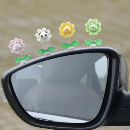 Miniatura 2 de ZOSTLAND Adorables decoraciones de tablero de automóvil, adornos de coche de dibujos animados, divertido adorno de escritorio, fantásticas