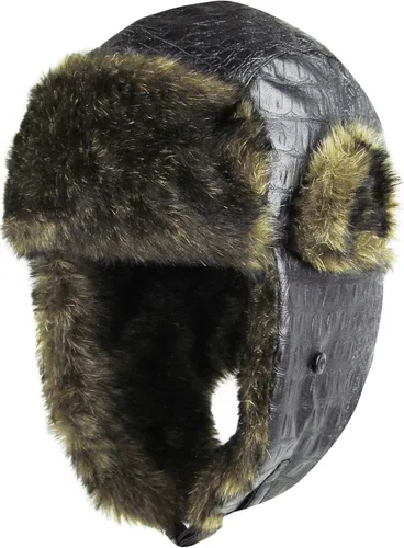 Mezcla de lana de aviador cazador de soldado con orejeras Ushanka Esquimal, bombardero ruso, cálido, invierno frío