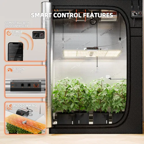Miniatura 7 de Spider Farmer SF2000, Luz de Crecimiento LED Samsung LM301H EVO, Luz de Plantas de Espectro Completo, Lámpara de 200W Ajustable y Alta Eficiencia