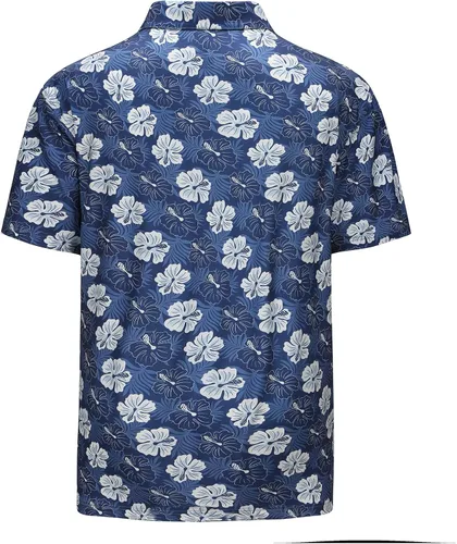 Miniatura 2 de Polo de golf para hombre, ajuste seco, manga corta, impreso, rendimiento, informal, para hombre