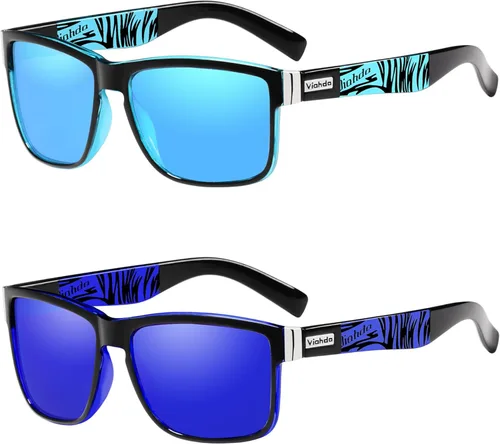 Miniatura 13 de Gafas de sol deportivas polarizadas para hombre Ciclismo Correr Pesca Golf Moda Gafas de sol Mujeres HD6009 C11 Azul Naranja Montura Azul Espejo