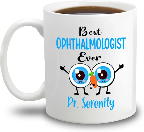 Miniatura 9 de Taza de café personalizada para oftalmólogo con texto en inglés "Thank You For Being An Awesome Oftalmologist", taza de café personalizada