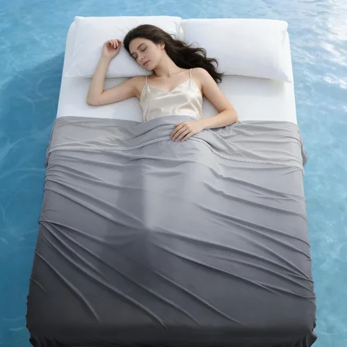Miniatura 10 de Manta de enfriamiento EMME 50"x70", Mantas de enfriamiento Q-Max 0.5 para personas que duermen con calor, Manta de verano de hielo para sudores