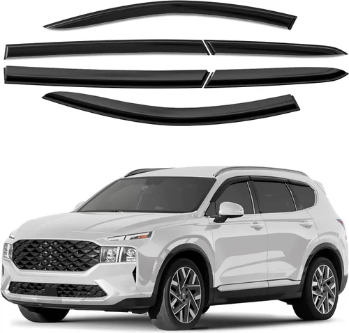 Miniatura 26 de Deflectores de ventana tintados ahumados con cinta adhesiva para ventana lateral, deflectores de lluvia compatibles con Toyota RAV4 2013-2018 - 4