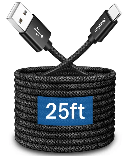 Miniatura 12 de CLEEFUN Cable largo USB C de 20 pies, cable de carga USB a USB-C, cable de carga tipo C de 20 pies para iPhone 16 serie 15, serie Samsung Galaxy