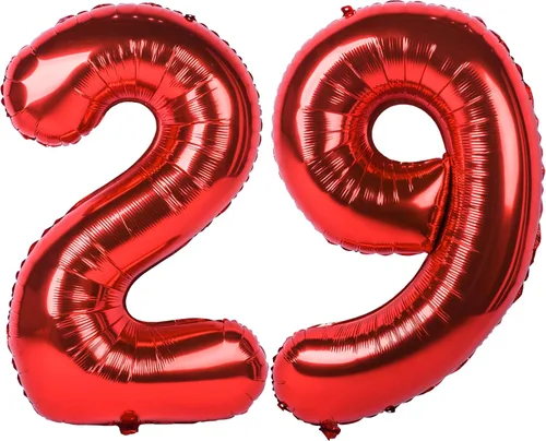 Miniatura 19 de Globo gigante de helio de 40 pulgadas, número 0 rojo, de poliéster, película de aluminio, 0-9, para niña y niño, autoinflable, dígito cero