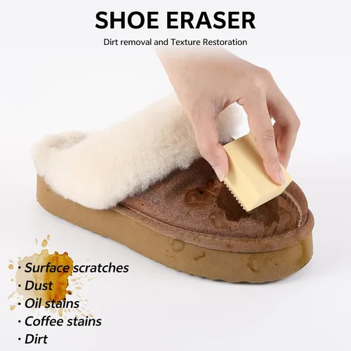 Miniatura 5 de Kit de limpieza de zapatos, kit de cuidado de zapatos de gamuza con limpiador de zapatos, zapato impermeable, kit de limpieza de zapatos de gamuza