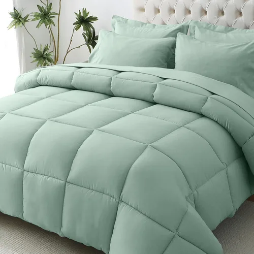 Miniatura 54 de JOLLYVOGUE Juego de edredón individual XL, cama ultrasuave en una bolsa, tamaño individual XL, 5 piezas, juego de ropa de cama certificado Oeko-TEX