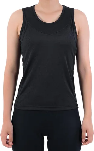 Miniatura 2 de Camiseta sin mangas de ciclismo con espalda cruzada para mujer, para interiores y exteriores, con bolsillos