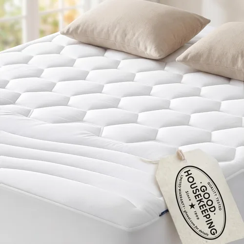 Miniatura 51 de Bedsure Protector de colchón beige individual XL – Cubrecolchón suave para dormitorio universitario, protector de cama individual extra largo