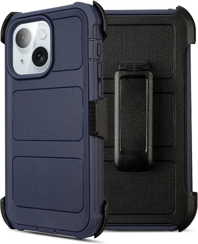 Miniatura 9 de para Funda Defender iPhone 13 con Clip, para Funda Holster iPhone 13 con Soporte, para Funda Resistente iPhone 13 de Dos Capas de Protección, Negro