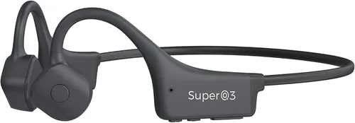 Auriculares de conducción ósea impermeables Bluetooth 5.2 Auriculares deportivos inalámbricos con doble cancelación de ruido, auriculares de Azul