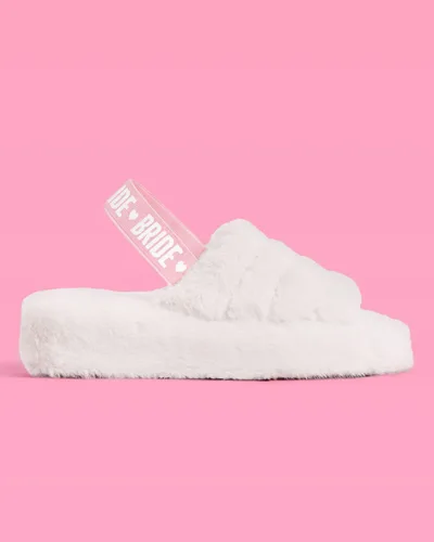 Miniatura 8 de xo, Fetti Pantuflas con correa de novia, piel blanca, decoraciones de despedida de soltera, sandalias para el día de boda, regalo de dama de honor