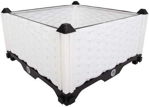 Miniatura 35 de Hershii Kits de cama elevada de jardín, contenedores rectangulares de plástico para plantas profundas, para interiores y exteriores, verduras, Blanco